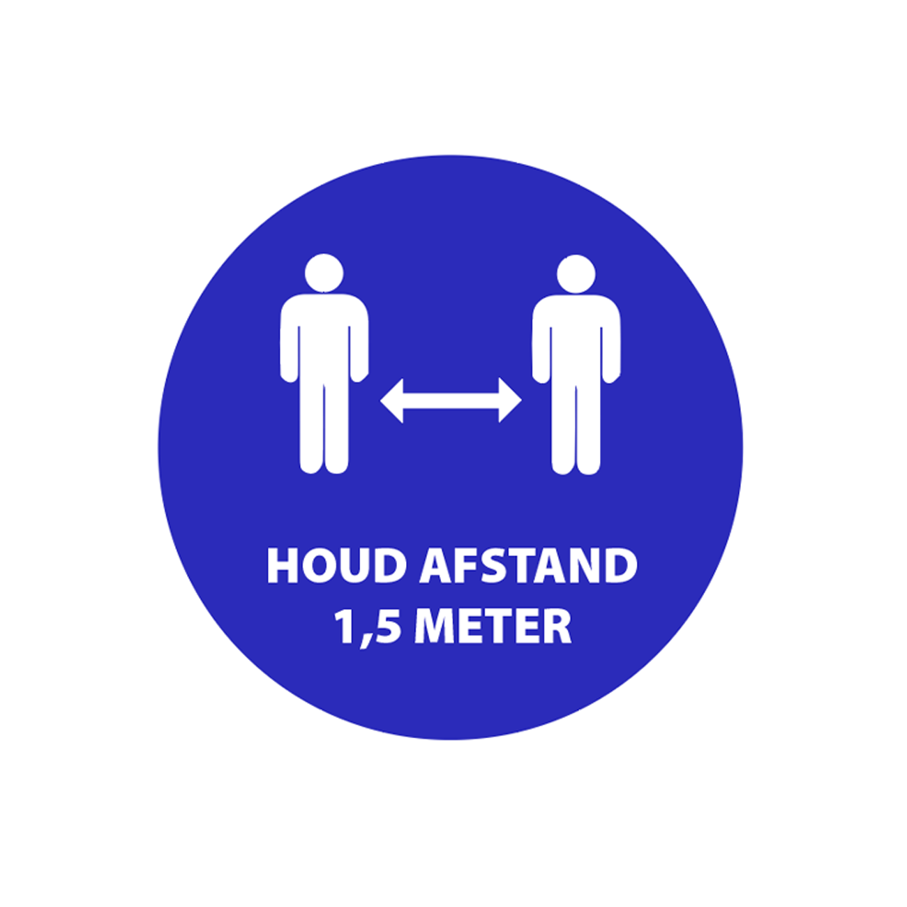 Pictogram Sticker Houd 1,5 M Afstand 200mm