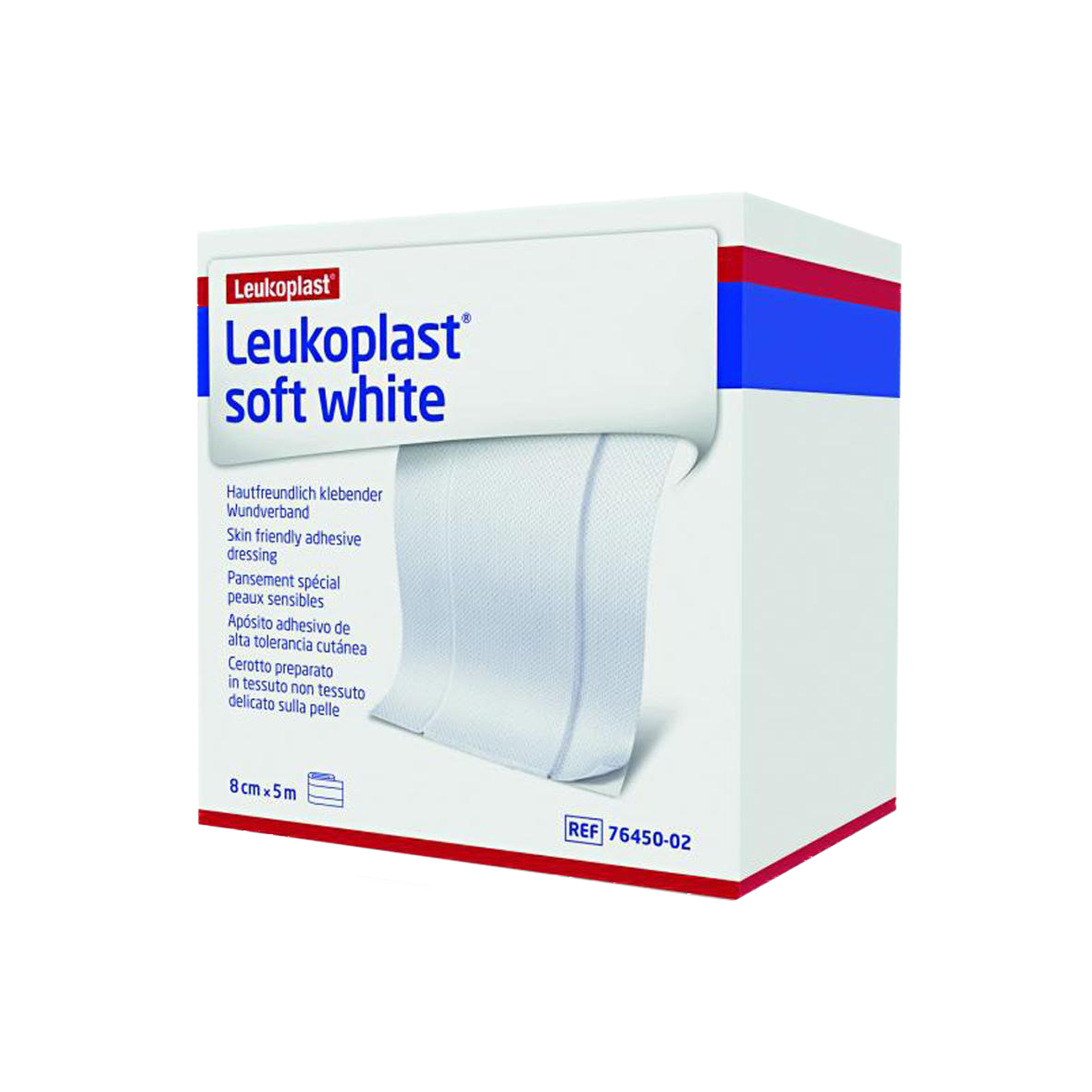 Leukoplast Soft White 8 Cm X 5 M