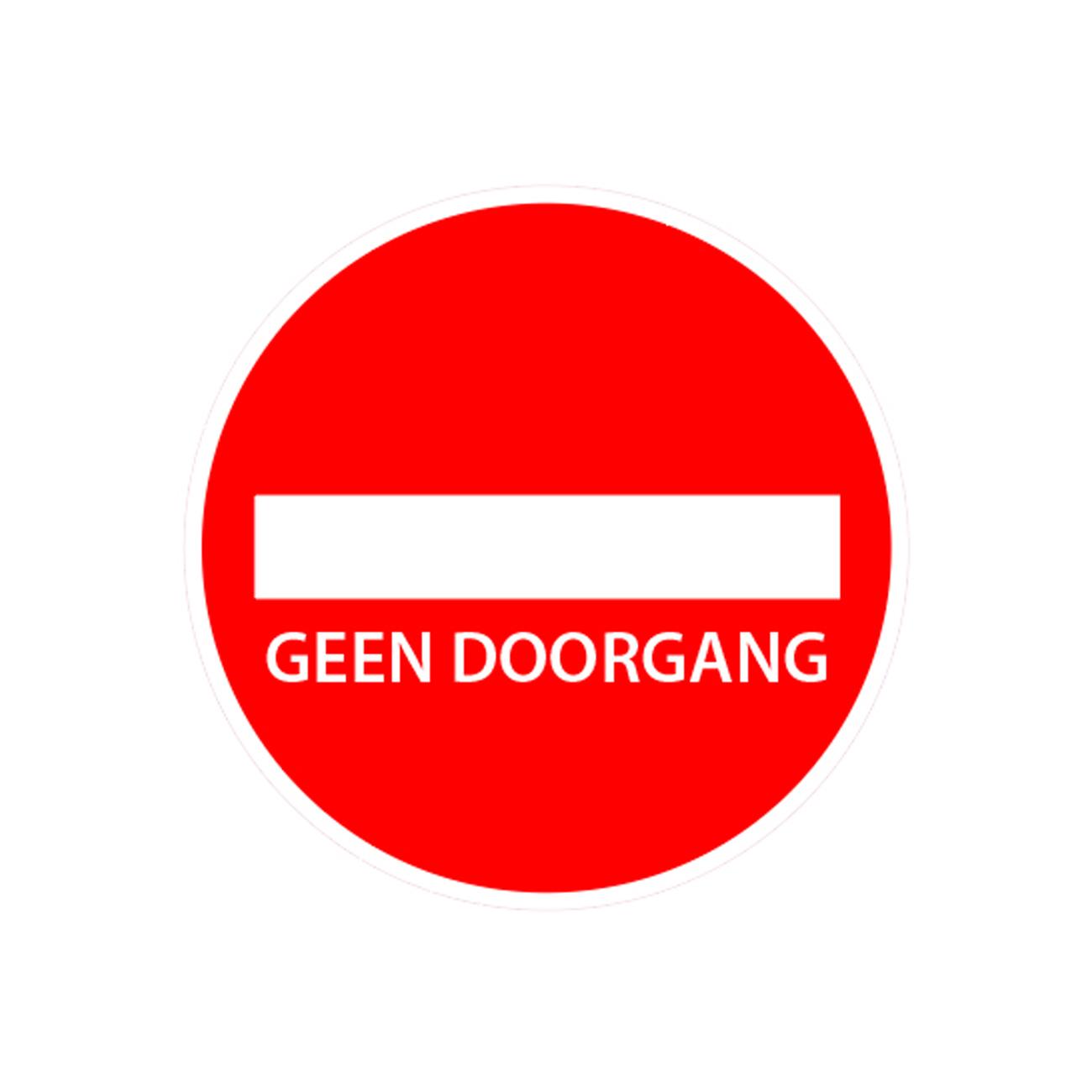 Vloersticker Rond Geen Doorgang 200mm