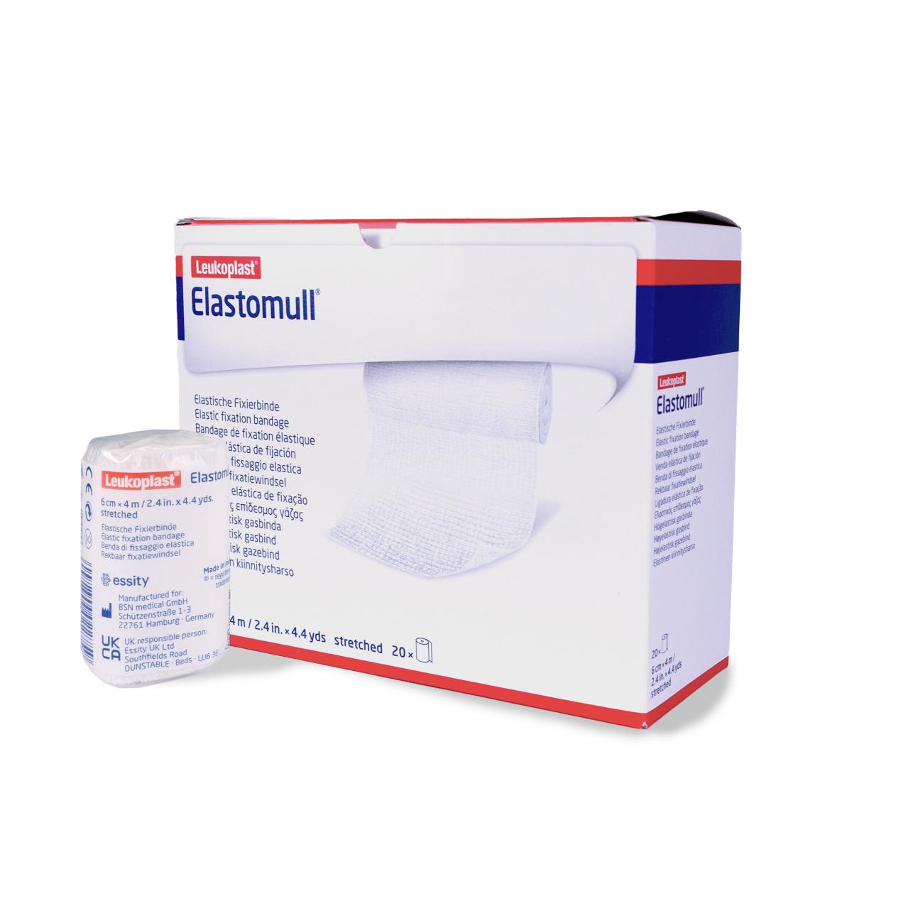 Elastomull 6 Cm X 4 M Gecellofaneerd (20 Stuks)