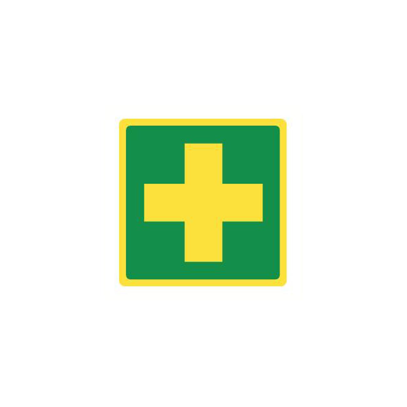 Pictogram Bord EHBO Middelen 200 X 200 Mm Fotoluminiserend